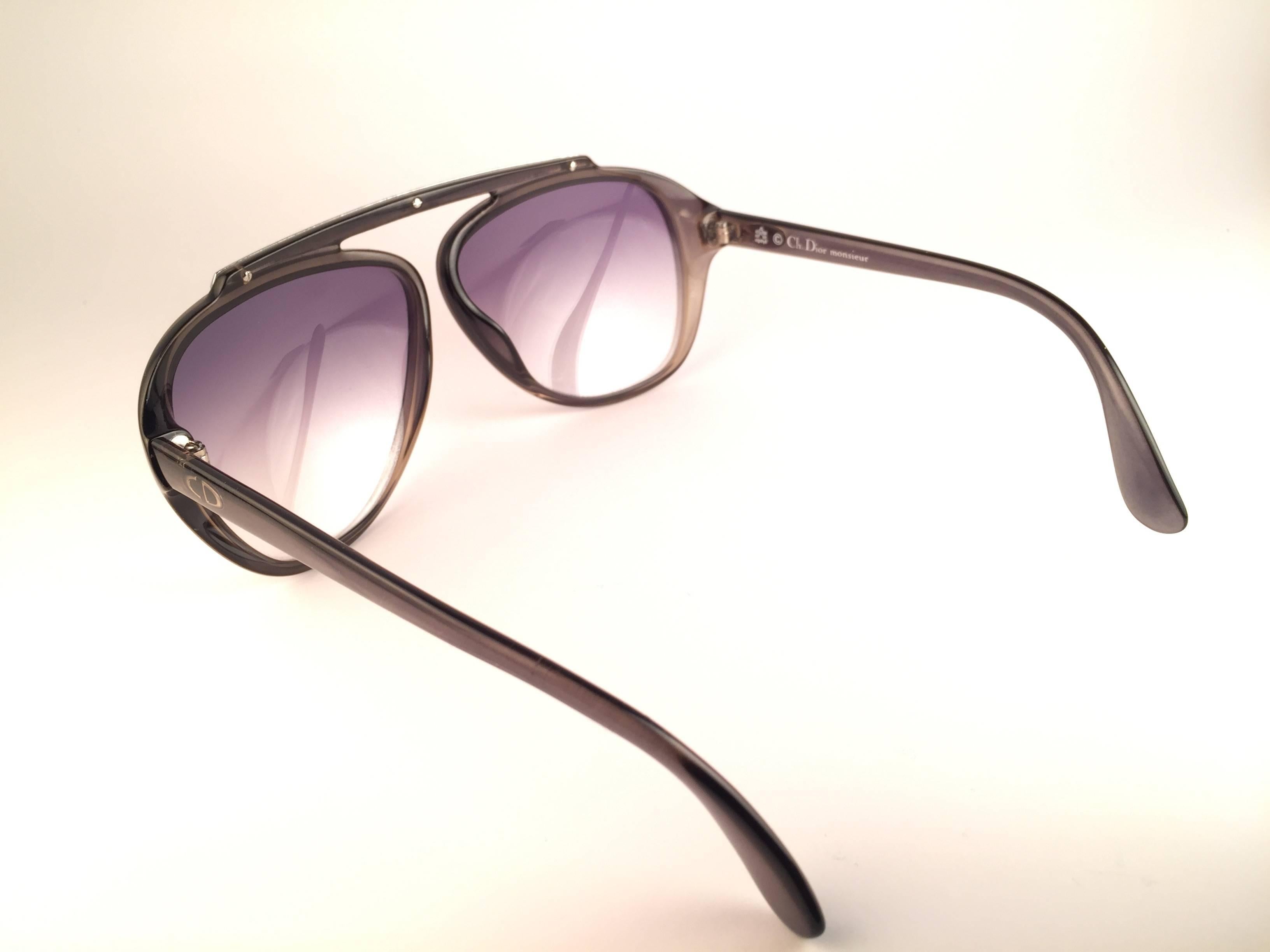 Women's or Men's New Vintage Christian Dior Monsieur 2059 11 Optyl Blue Gradient 1970 Sunglasses