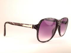 New Vintage Christian Dior Monsieur 2311 90 Optyl Zebra Grey 1970 Sunglasses