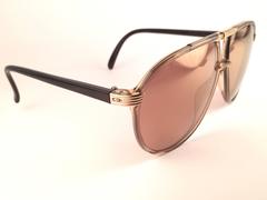 New Vintage Christian Dior Monsieur 2300 20 Optyl Gold Mirror 1970 Sunglasses