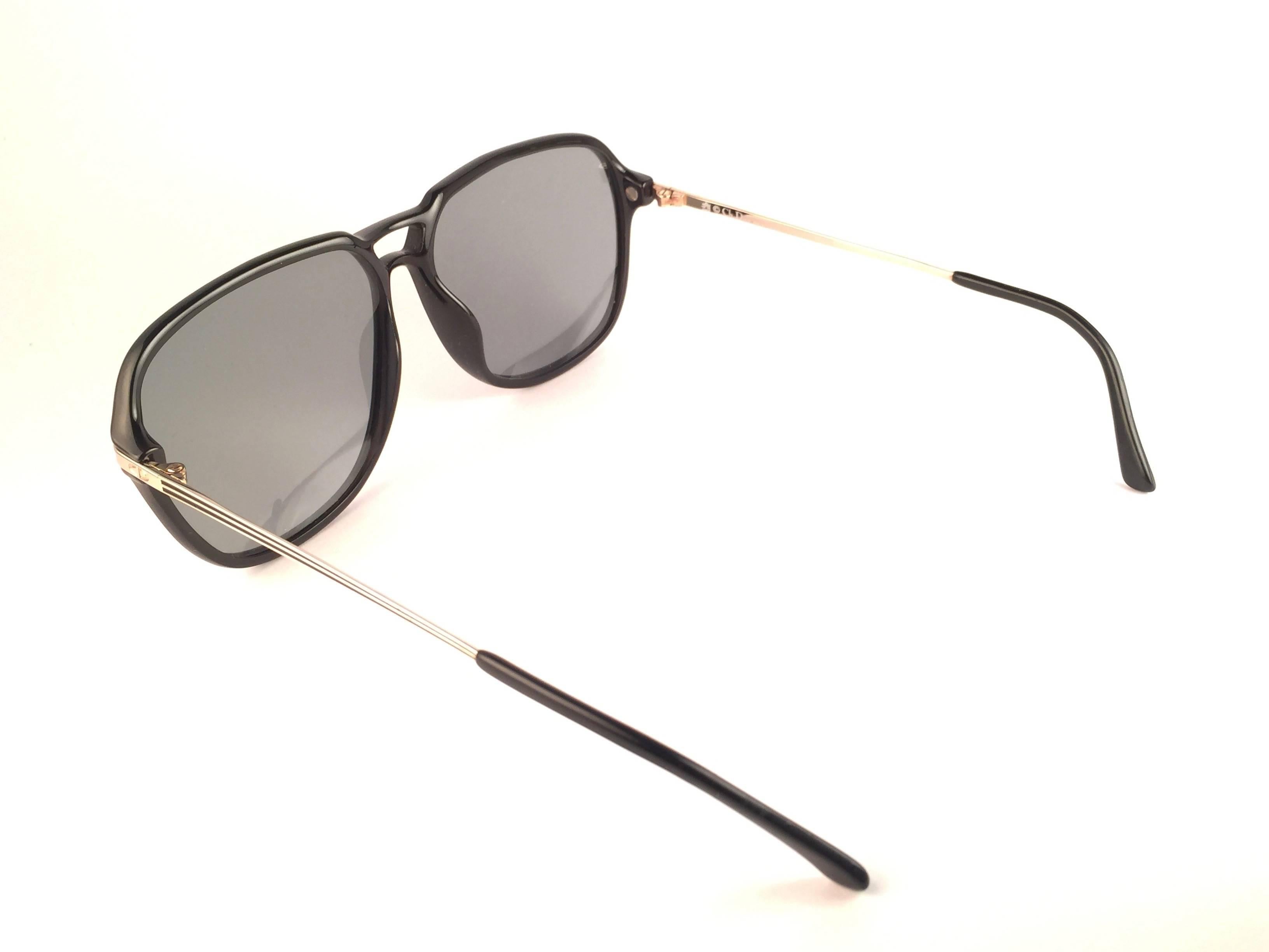 New Vintage Christian Dior Monsieur 2296 90 Optyl Black & White 1970 Sunglasses For Sale 1