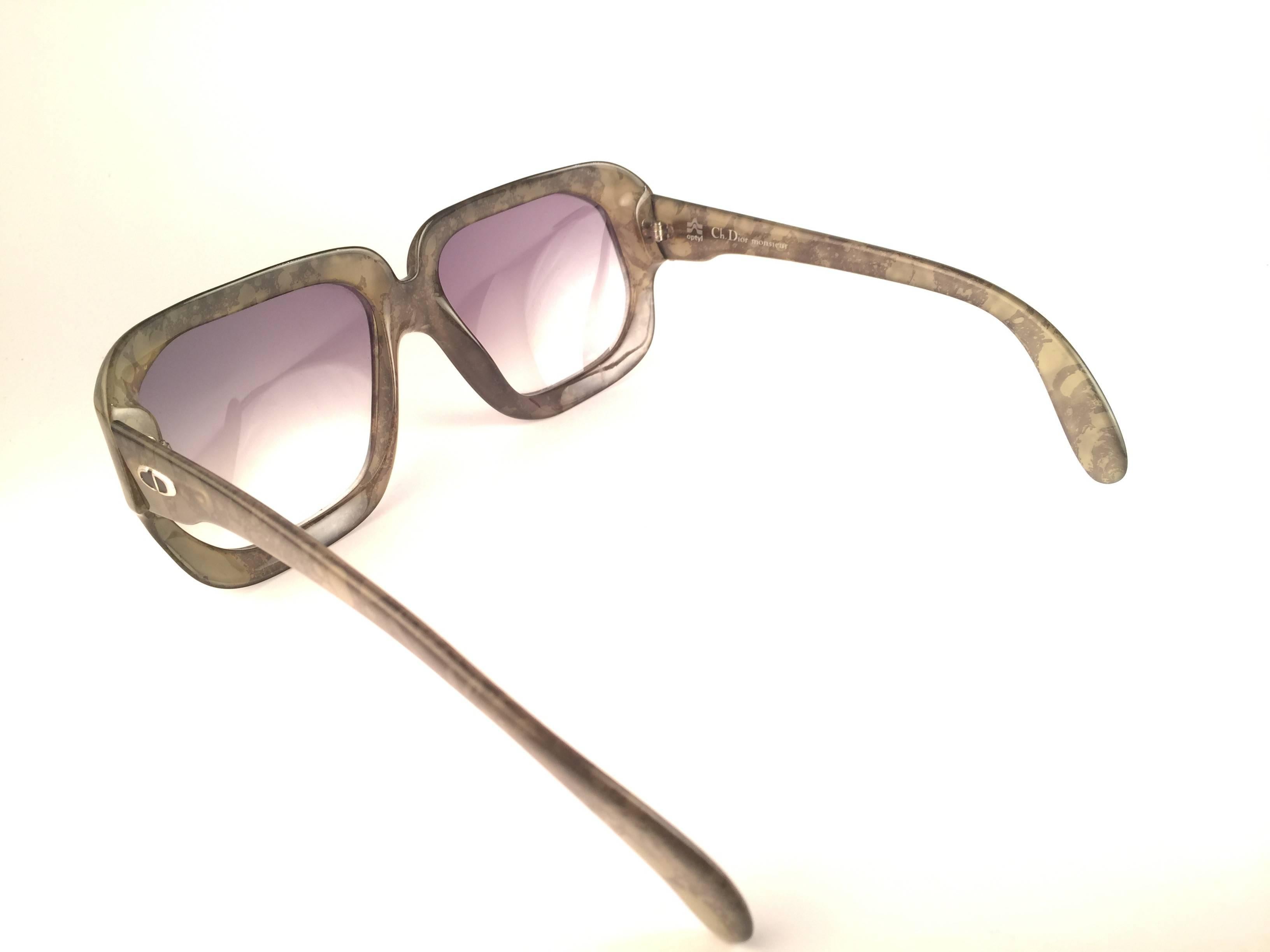 New Vintage Christian Dior Monsieur 2024 60 SunglassesGreen Marbled Sunglasses In New Condition In Baleares, Baleares