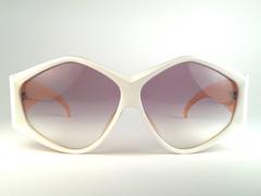 New Vintage Christian Dior 2230 70 White Origami Optyl Sunglasses Germany