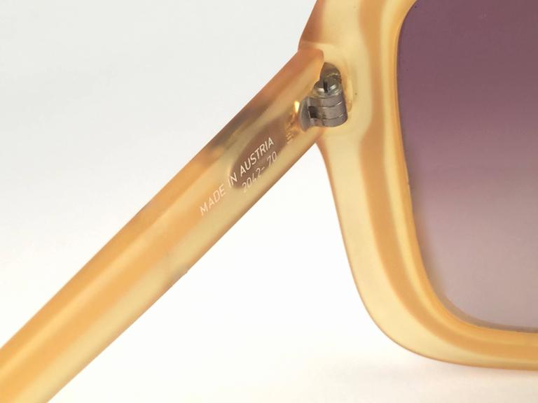 Christian Dior　サングラス　2042-70　スクエア　ベージュ New Vintage Christian Dior 2042 70 Yellow Matte Optyl Sunglasses