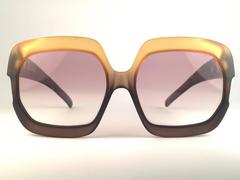 New Vintage Christian Dior 2002 Ombre Amber Brown Optyl Sunglasses Germany