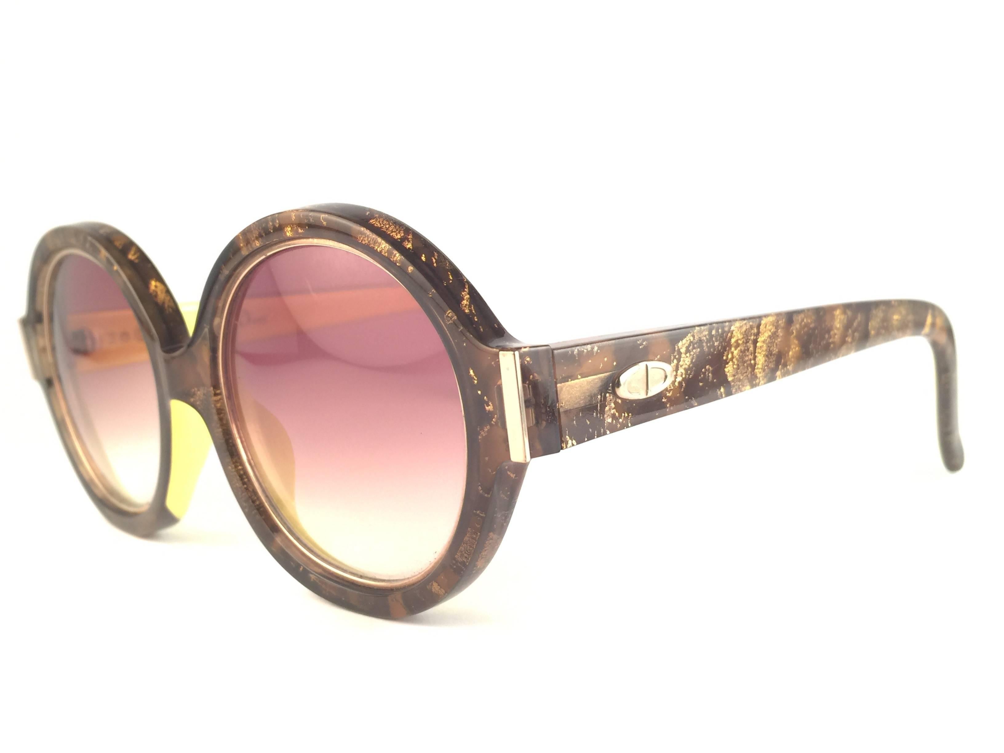 Women's or Men's New Vintage Christian Dior 2446 20 Translucent Amber Optyl Sunglasses