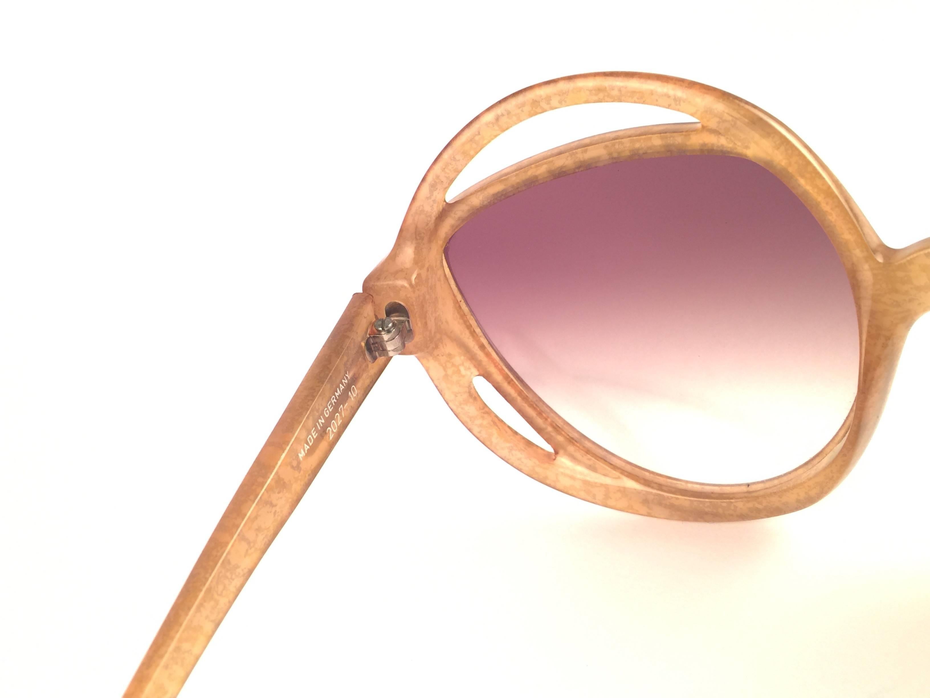 New Vintage Christian Dior 2027 10 Amber Jasped Optyl Sunglasses 1
