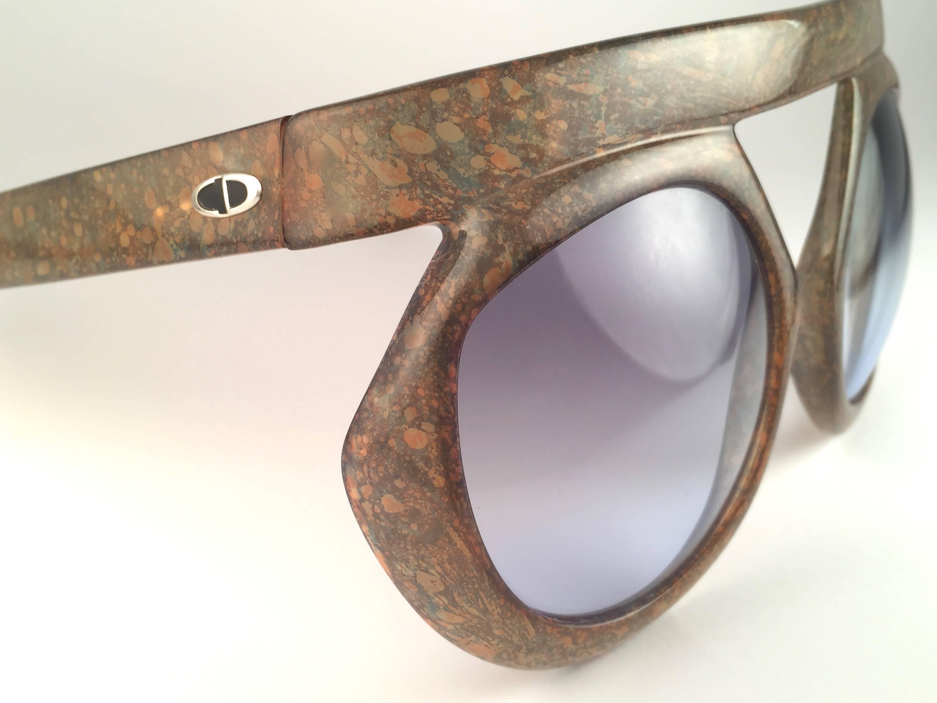 Neu Vintage Christian Dior 2030 80 Jaspis Camouflage Sammler Optyl Sonnenbrille (Grau) im Angebot