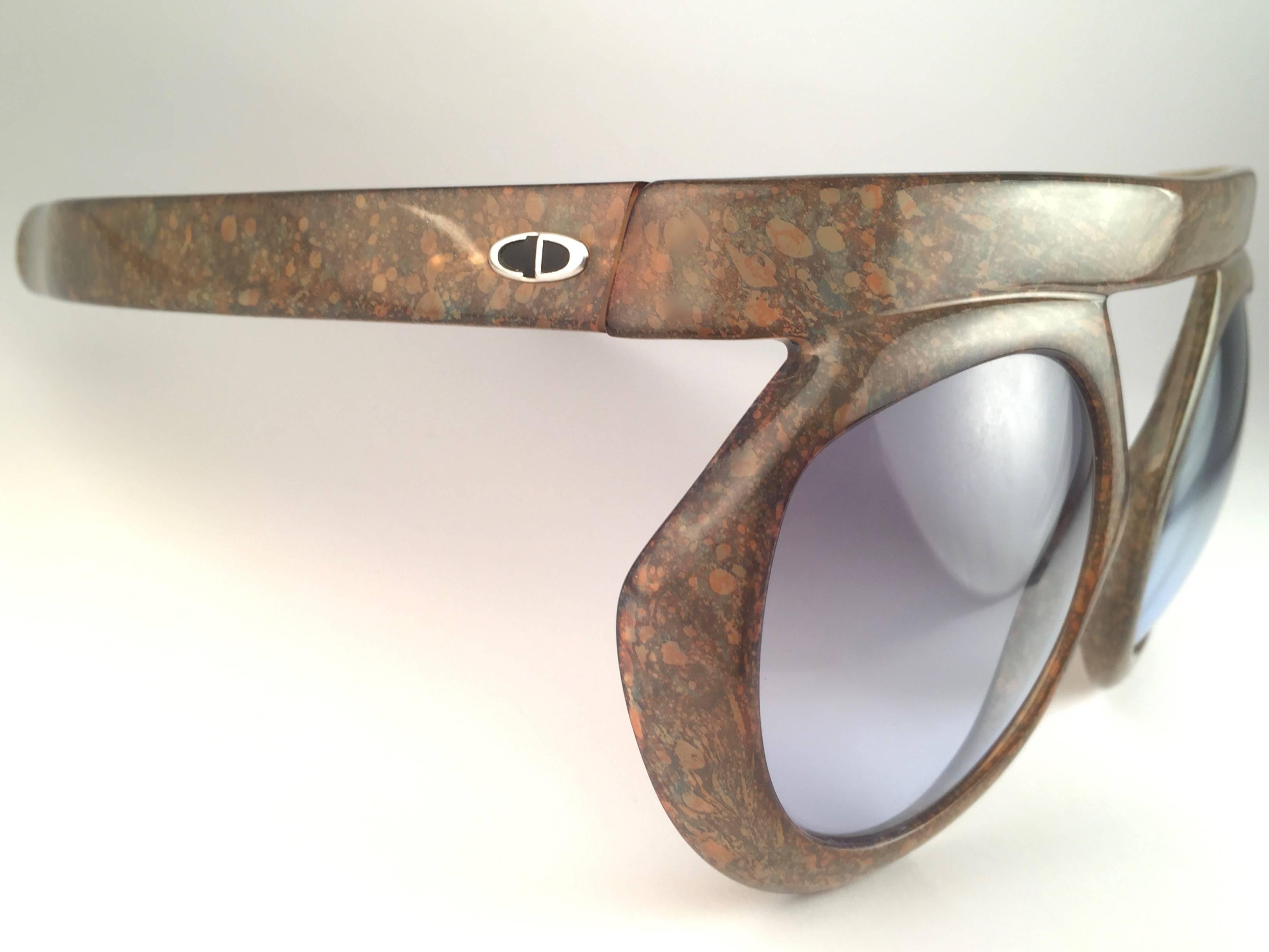 Neu Vintage Christian Dior 2030 80 Jaspis Camouflage Sammler Optyl Sonnenbrille  im Zustand „Neu“ im Angebot in Baleares, Baleares