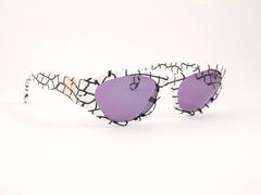 New Vintage Karl Lagerfeld 3601 White & Black 1990 France Sunglasses