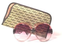 New Vintage Yves Saint Laurent YSL 543 Translucent Amber 1970 France Sunglasses