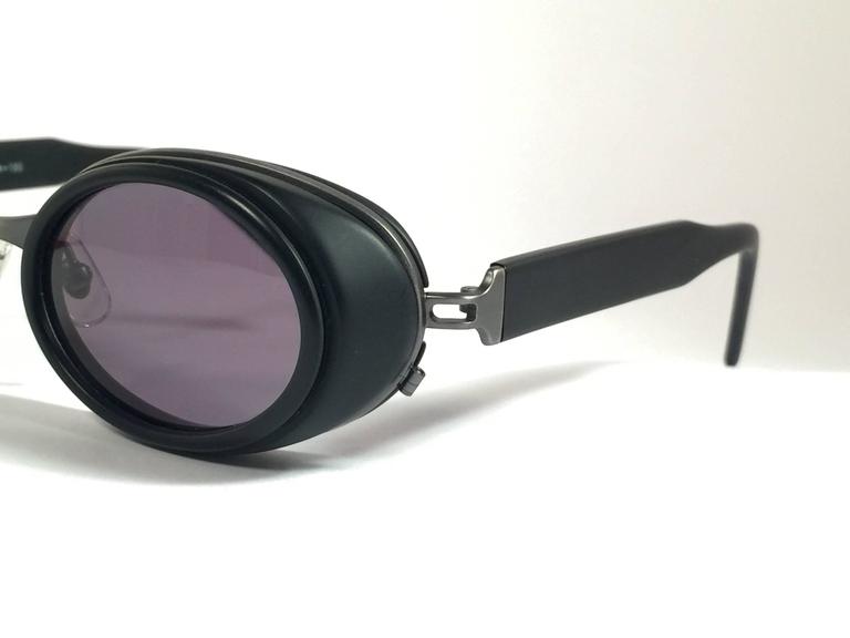 New Vintage Matsuda 10615 Black Matte Oval 1990 display picture 3
