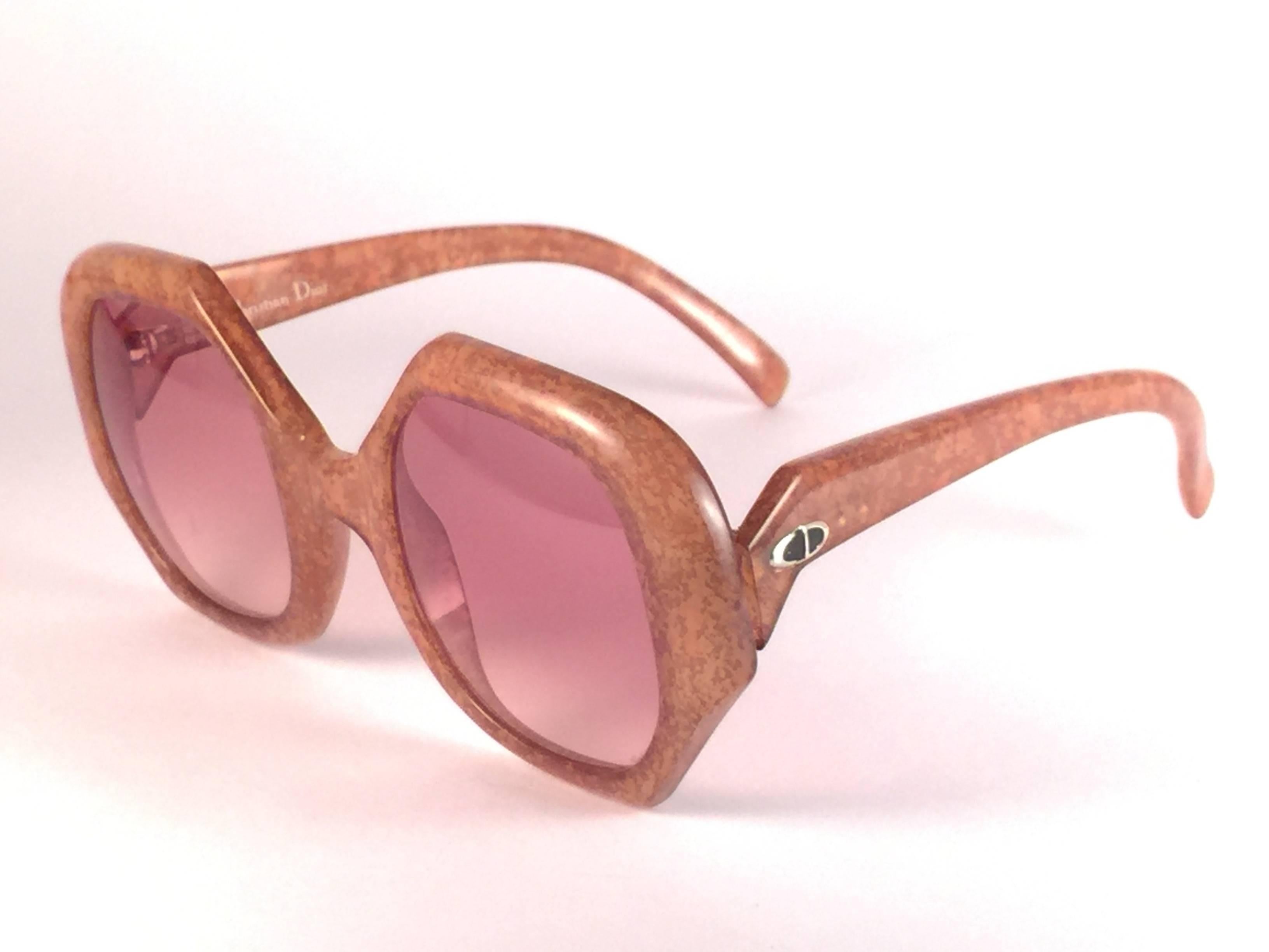 New Vintage Christian Dior 2031 30 Jasped Brown Optyl Sunglasses Germany In New Condition In Baleares, Baleares
