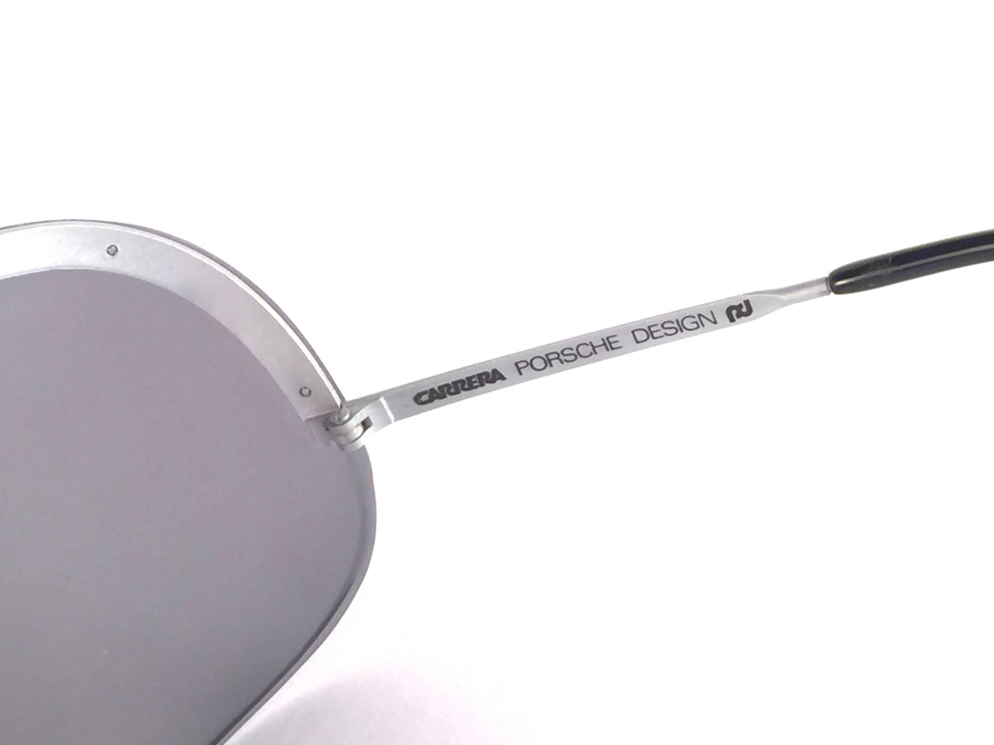 Gray New Vintage Porsche Design 5620 Shield Collector Item 1980's Yoko Ono Sunglasses