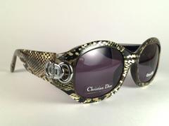 New Vintage Christian Dior 2958 Snake Print 1990's Optyl Sunglasses Austria