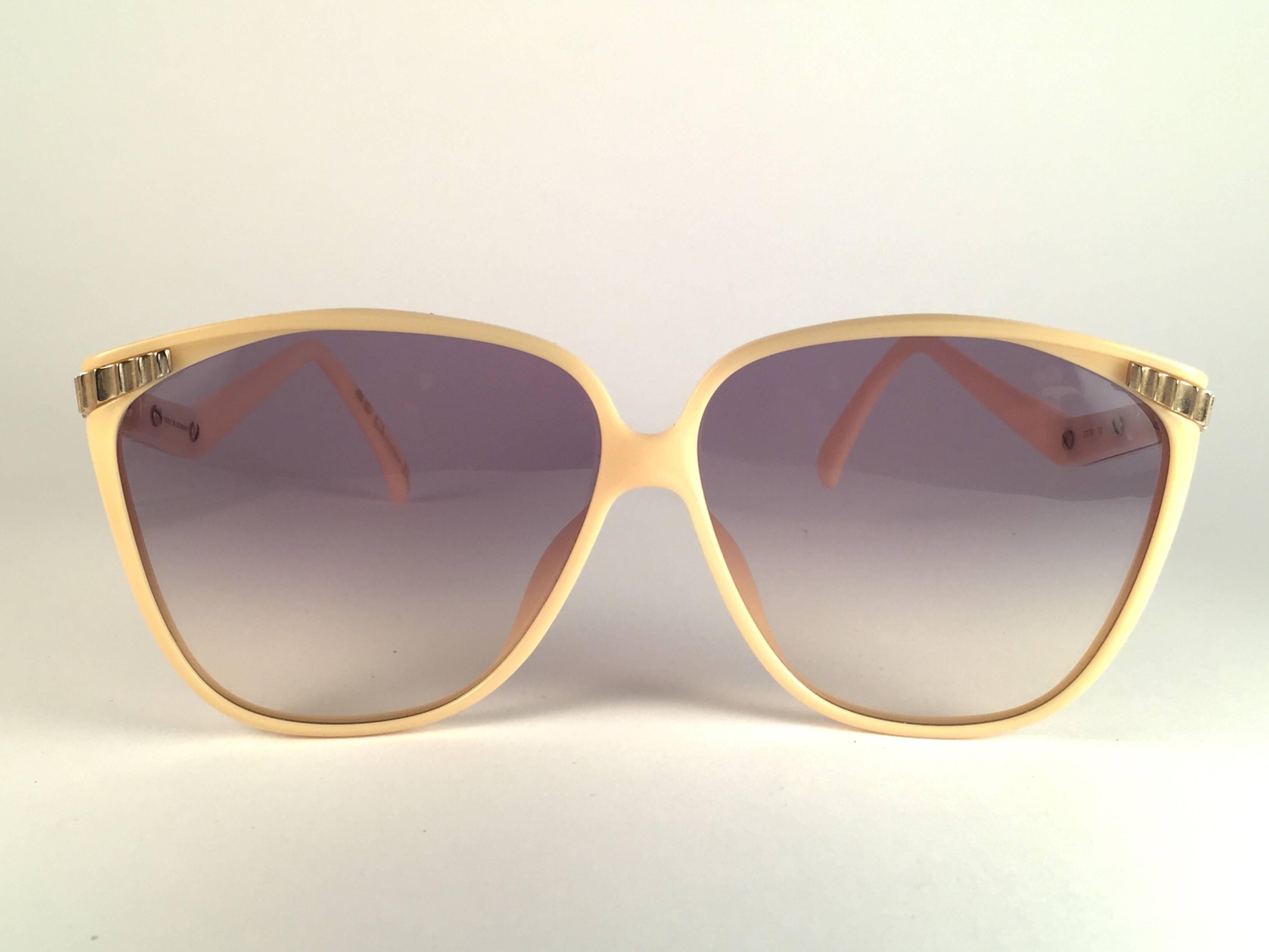 New Vintage Christian Dior 2279 70 Beige Gold Inserts Optyl Sunglasses Austria In New Condition In Baleares, Baleares