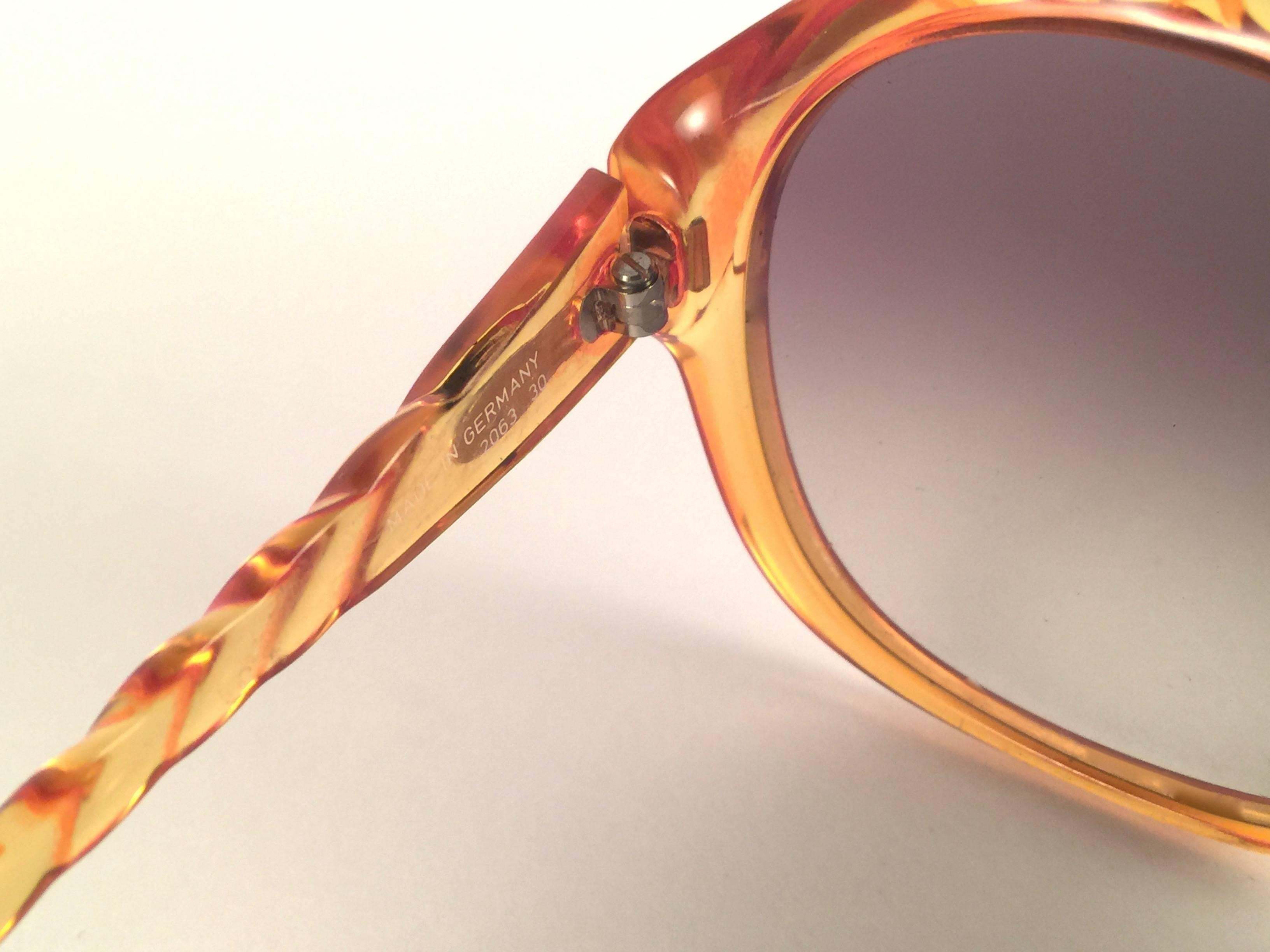 Beige New Vintage Christian Dior 2063 30 Amber Braid Optyl Sunglasses Germany