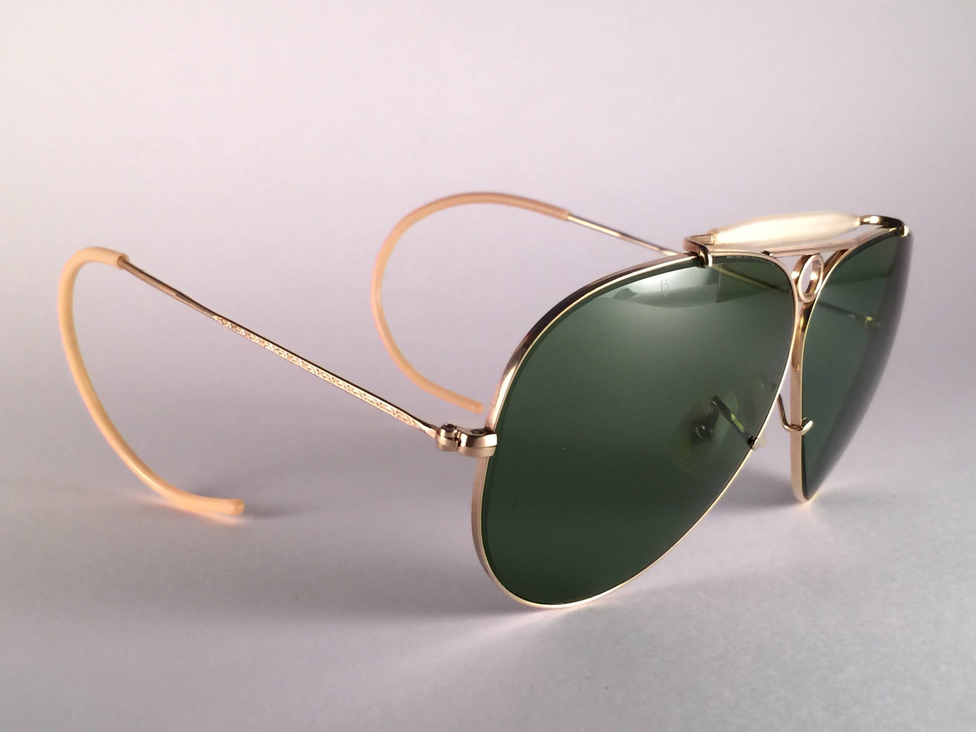 Neu Ray Ban Shooter 1950's Classic 12K Gold gefüllt Collectors B&L USA Sonnenbrillen für Damen oder Herren