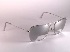 New Vintage Ray Ban Caravan 10K White Gold Pilot Rare Item 1970's B&L Sunglasse