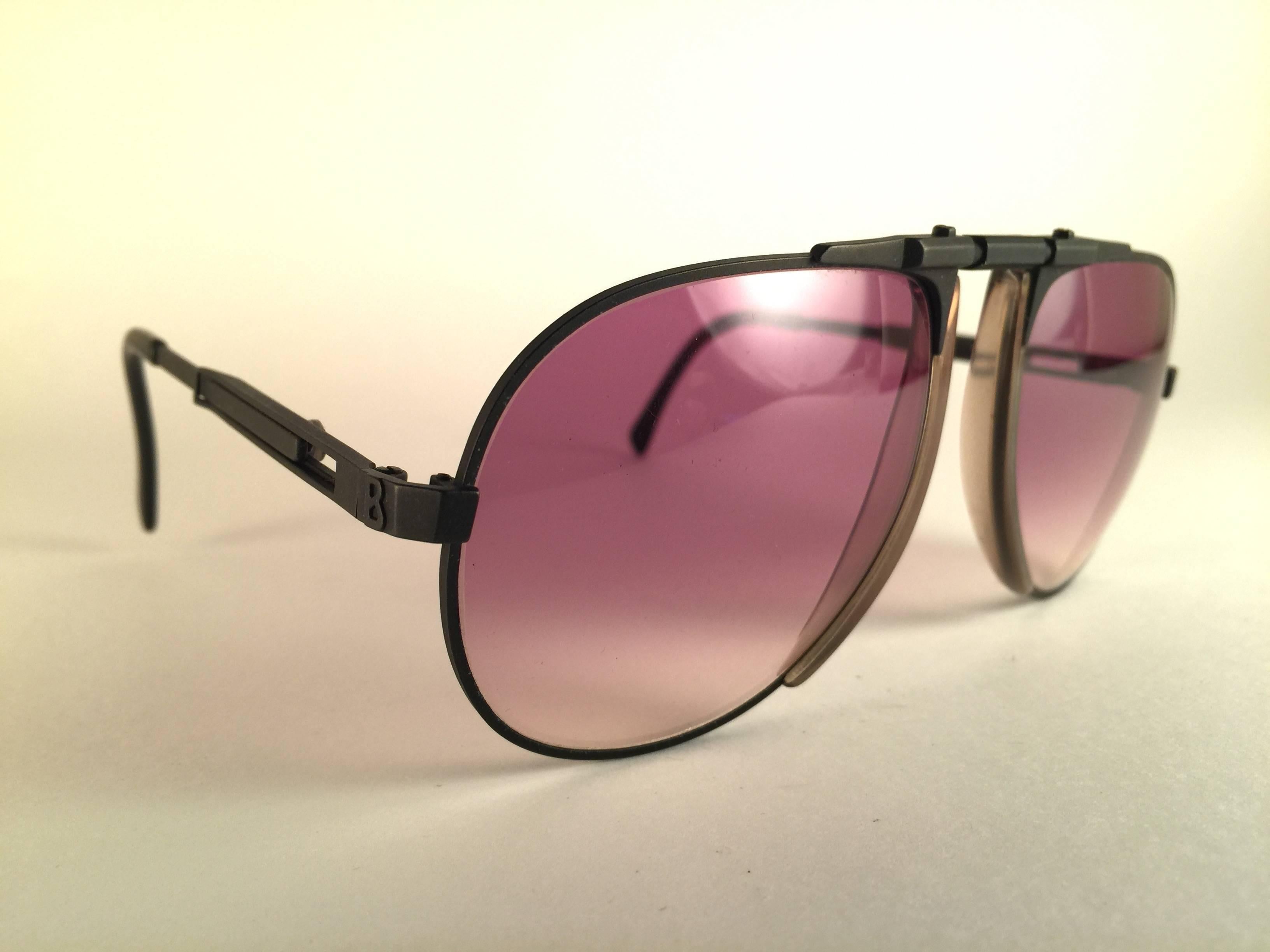 Neu Vintage Bogner von Eschenbach 7001 13 schwarz matt Roger Moore 007 Sonnenbrille im Zustand „Neu“ in Baleares, Baleares