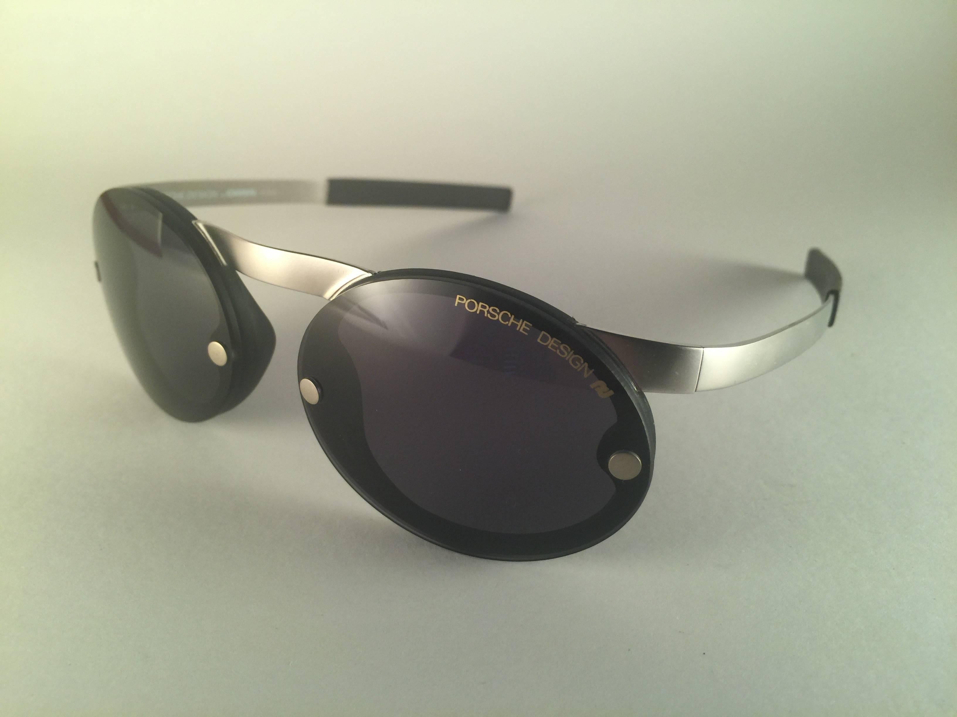 Black New Vintage Porsche Design By Carrera 5694 Round Matte Sunglasses Austria