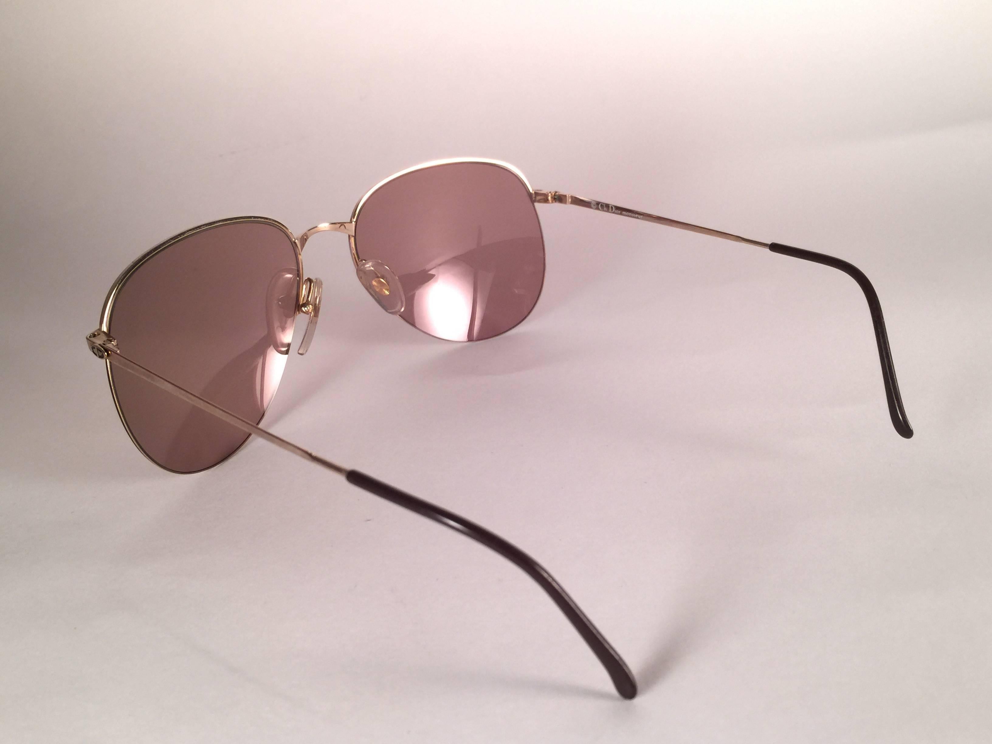 Women's or Men's New Vintage Christian Dior Monsieur 2237 Half Frame Optyl Germany Sunglasses