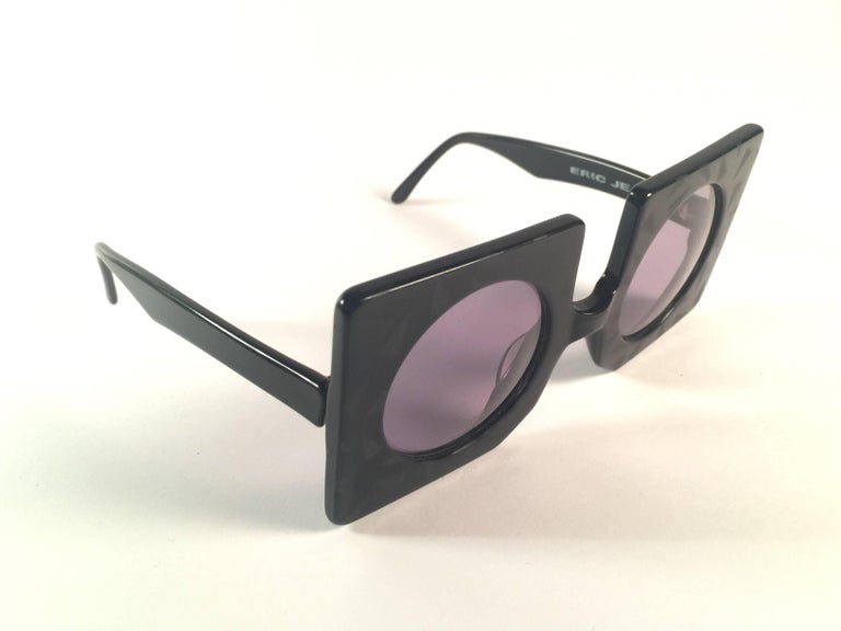 Nouvelles lunettes de soleil vintage Eric Jean carrées et rondes grises,  France, années 1980 En vente sur 1stDibs