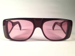 Neu New Vintage Ultra "" Zorro "" Burgundy Britische handgefertigte 1980er Sonnenbrille