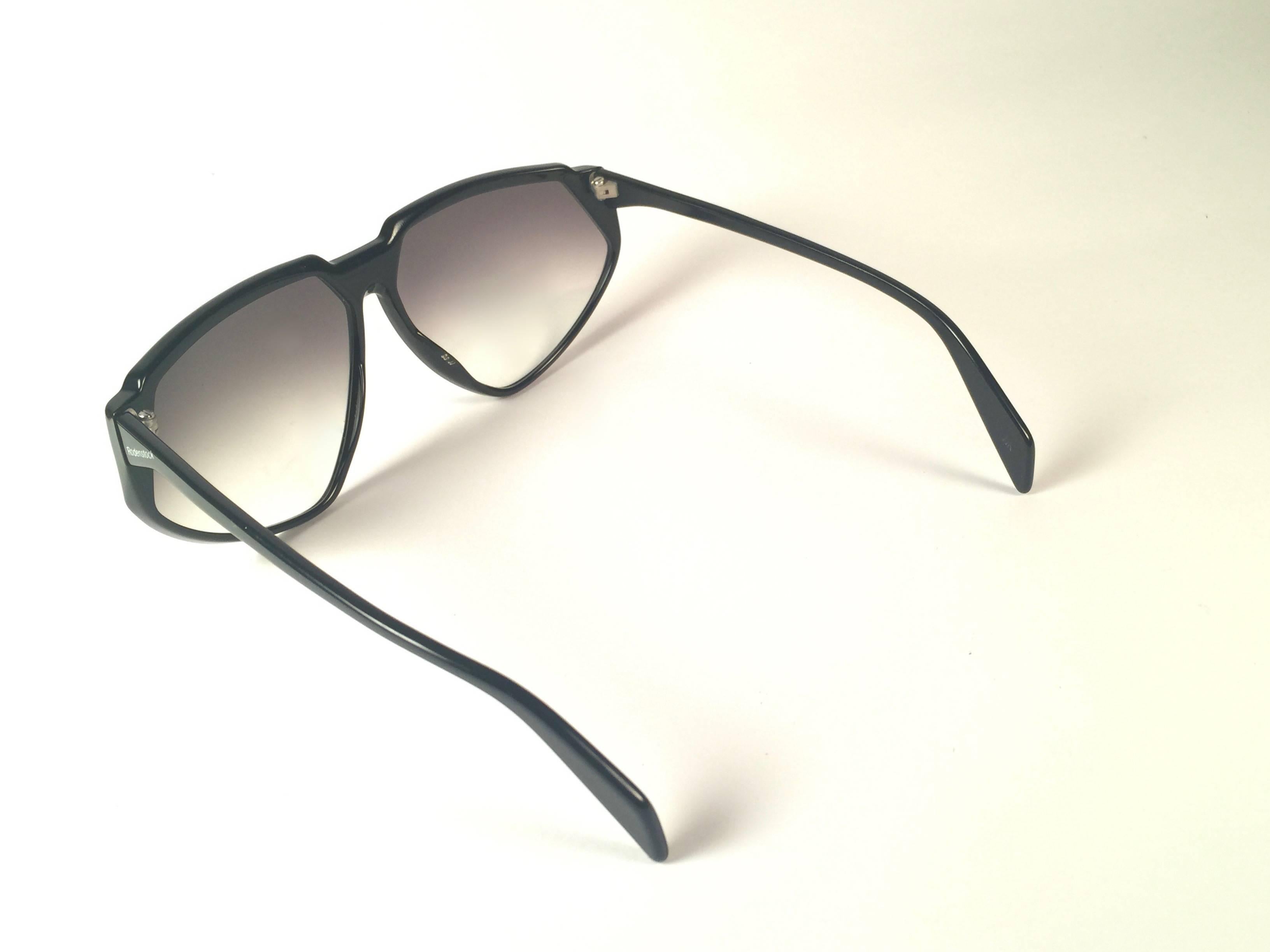 Gray New Vintage Rodenstock Black & White Grey Gradient Lenses 1980's Sunglasses For Sale