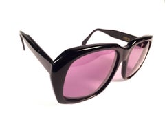 New Vintage Ultra " Goliath " Black British Hand Made Oversized 1980's Sunglasse