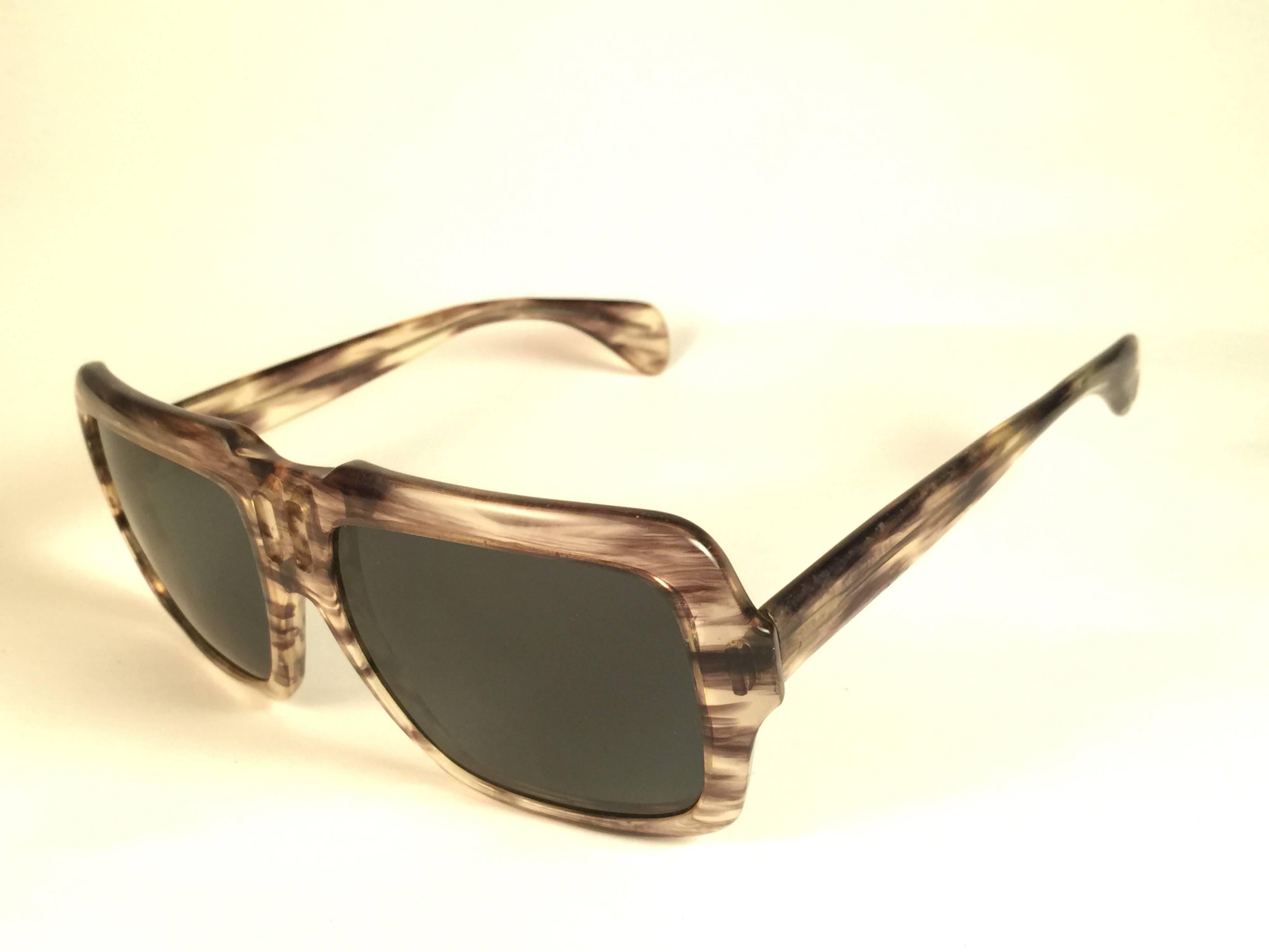 Neu New Vintage Ray Ban B&L Magellan G15 Graue Sonnenbrille 1970er Jahre USA Herren im Angebot