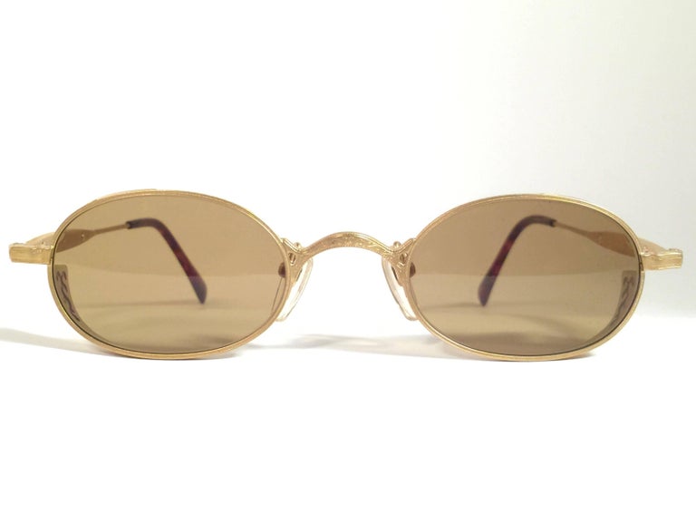 New Vintage Matsuda 10608 Matte Gold Oval 1990 display picture 1