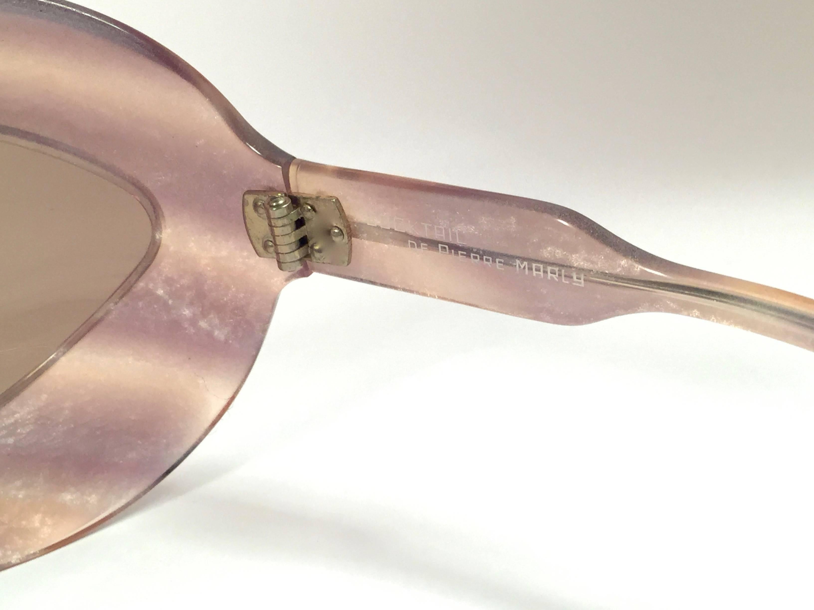 New Vintage Pierre Marly Cocktail Oversized Avantgarde 1960's Sunglasses In New Condition For Sale In Baleares, Baleares