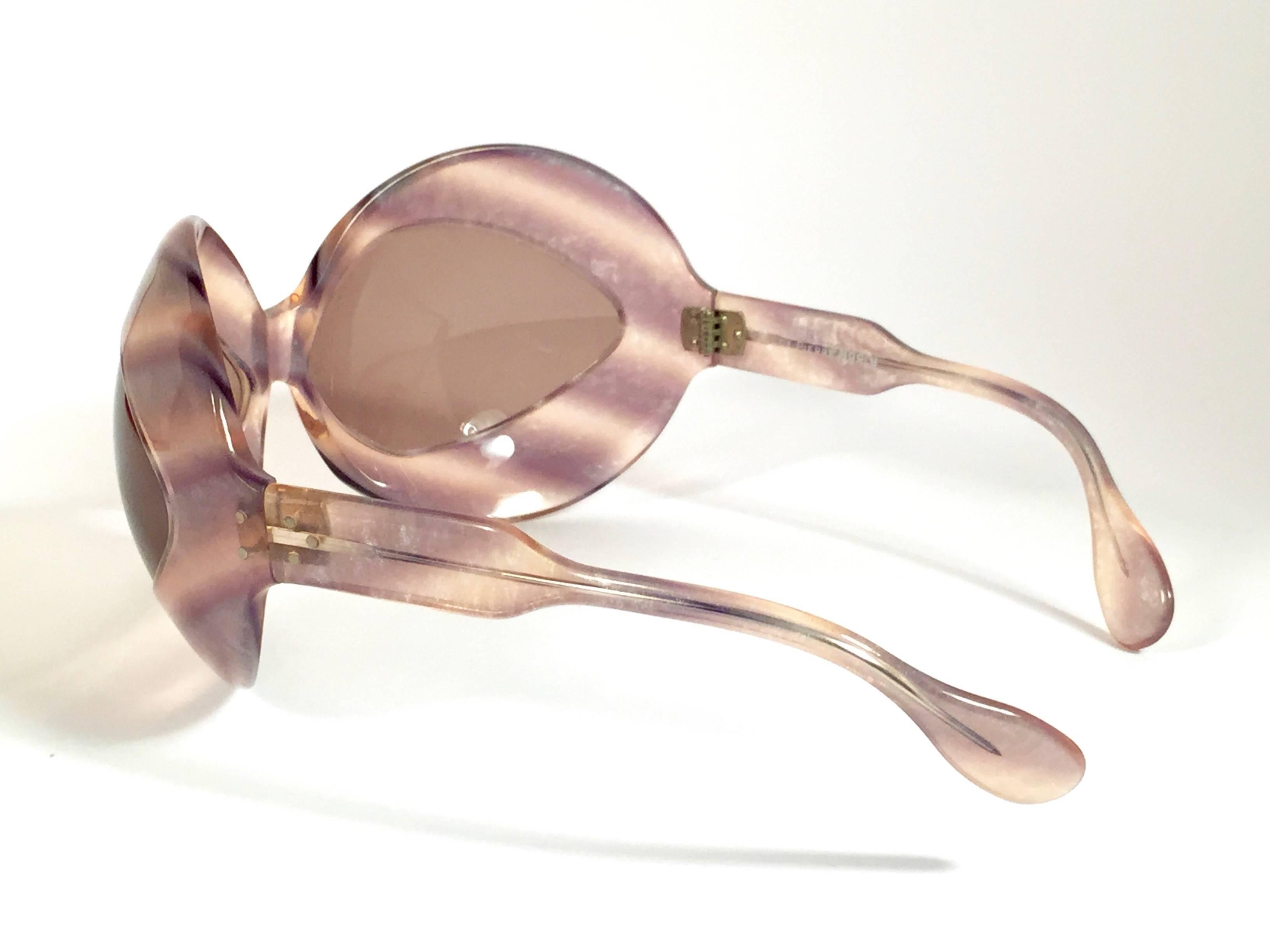 Women's or Men's New Vintage Pierre Marly Cocktail Oversized Avantgarde 1960's Sunglasses For Sale