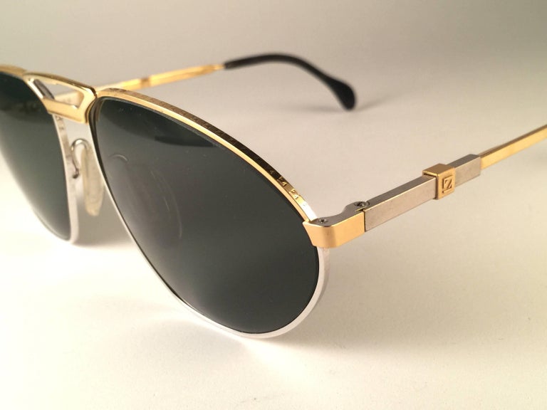 New Vintage Zeiss Competition Silver and Gold Grey Lenses 1980's