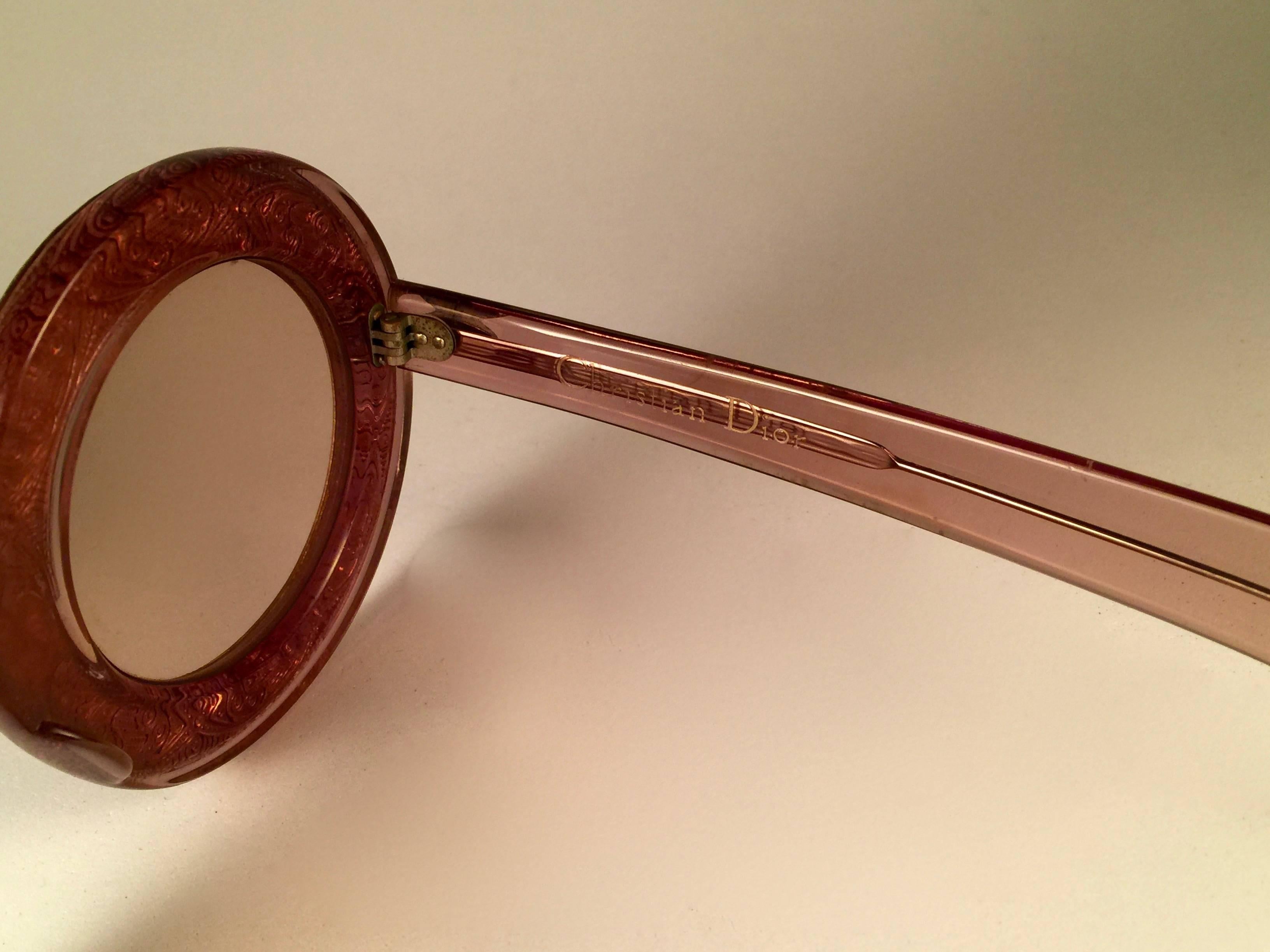 Christian Dior Enamel Insert Oversized Sunglasses, 1969  In Excellent Condition In Baleares, Baleares