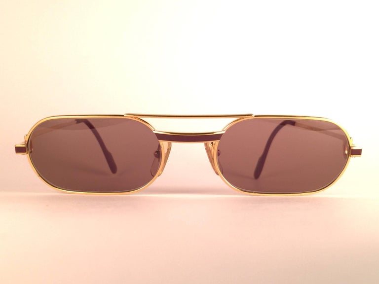 MINT Vintage Cartier Louis Laque De Chine Medium 55mm France Sunglasses In New Condition For Sale In Amsterdam, Noord Holland