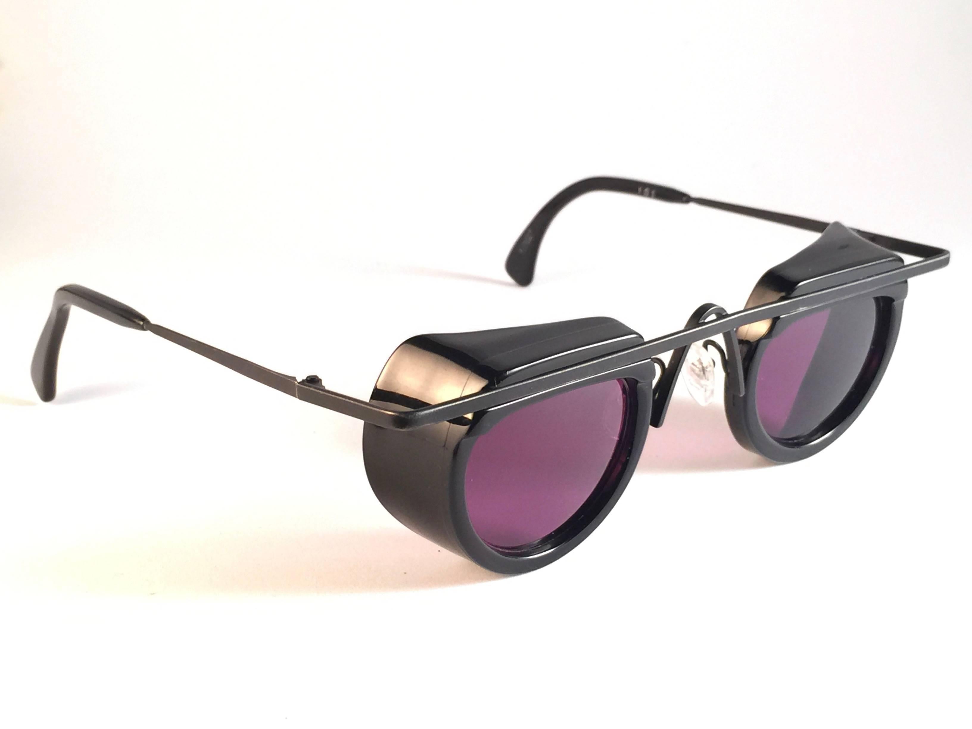 New Vintage Rare Alain Mikli Black 5002 France Sunglasses 1980 In New Condition In Baleares, Baleares