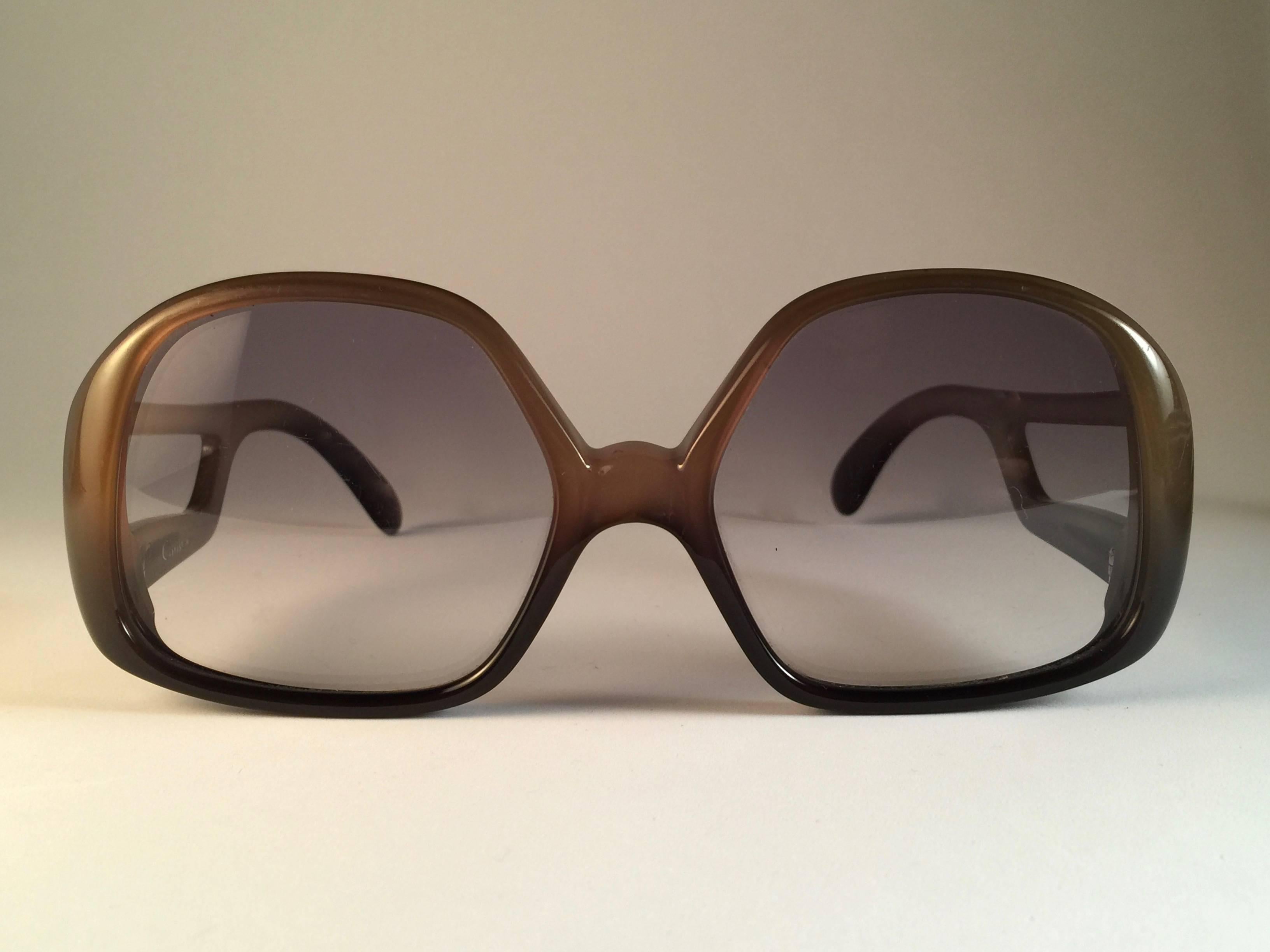 Brown Christian Dior Vintage Oversized Sunglasses Austria, 1970s
