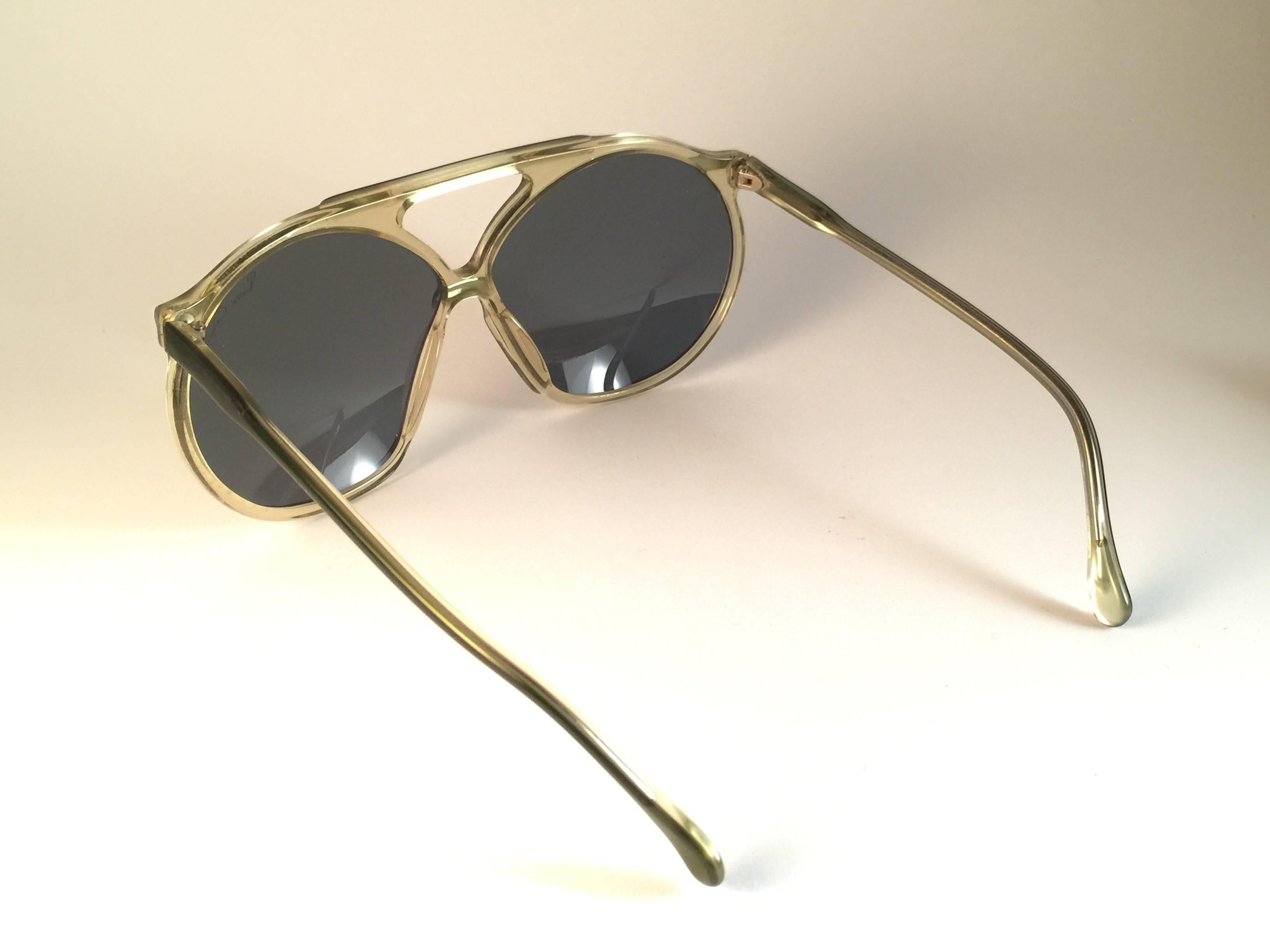 New Vintage Pierre Cardin Oversize Translucent Bug Eye Lens 1970's Sunglasses In New Condition In Baleares, Baleares