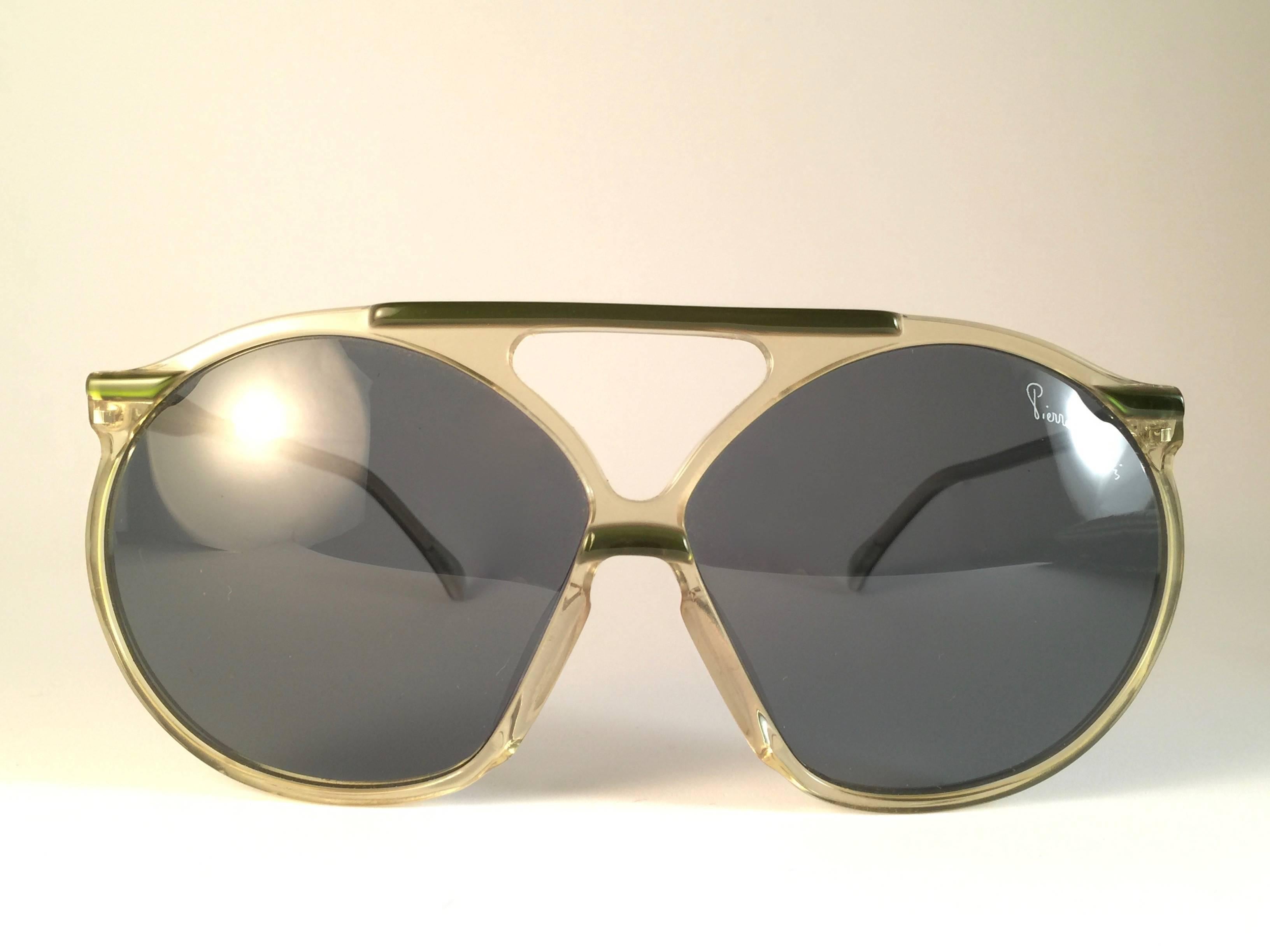 Women's or Men's New Vintage Pierre Cardin Oversize Translucent Bug Eye Lens 1970's Sunglasses