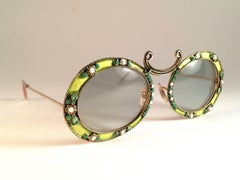 Ultra Rare 1960 Christian Dior Enamel Jewelled by Tura Collector Item Sunglasses