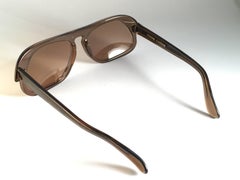 New Vintage Rare Pierre Cardin Brown Solid Lens 1960's sunglasses