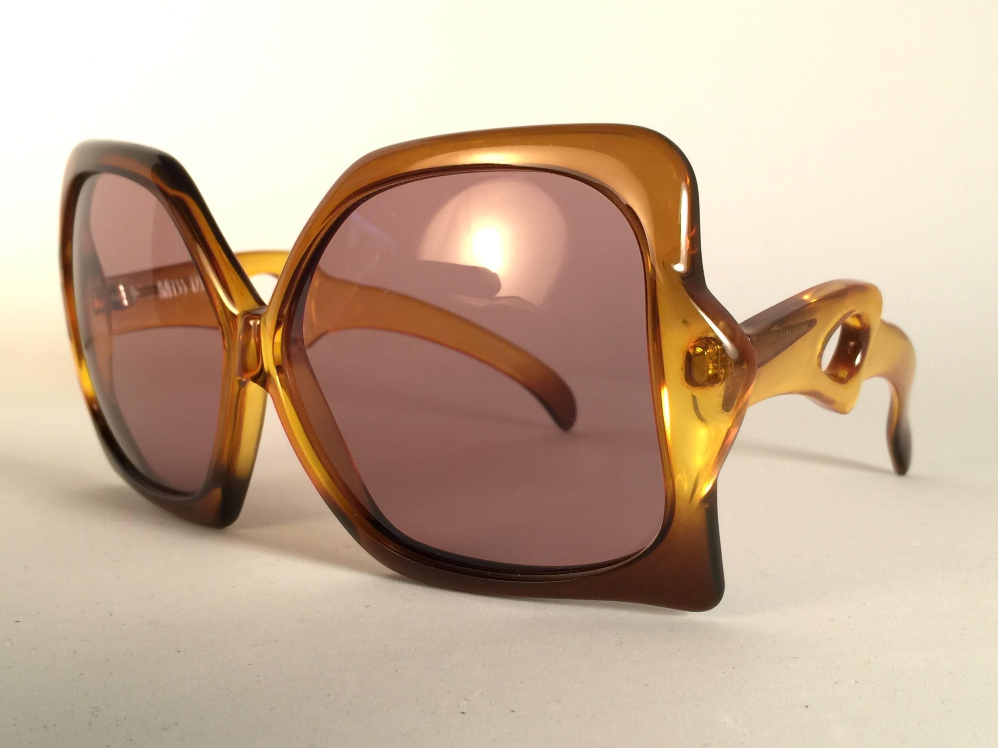 Brown New Vintage Miss Dior Oversized Two Tone Optyl Collector Item Sunglasses Austria
