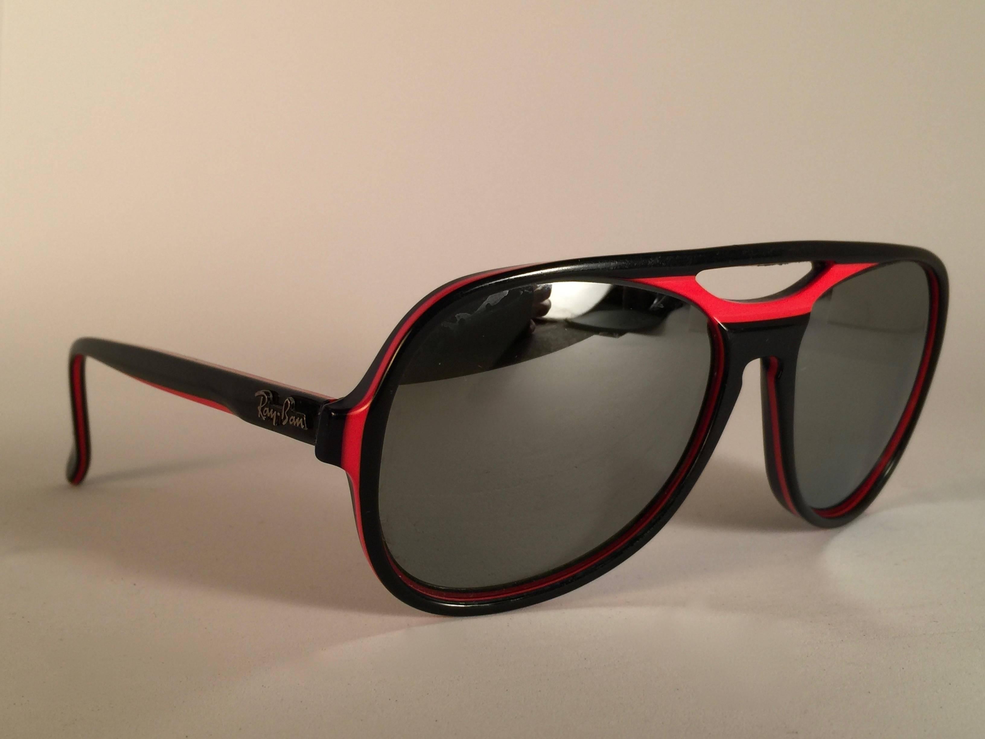 red lens ray bans