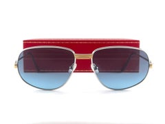 Cartier Vintage Romance Vendome 56mm Platinum France Sunglasses