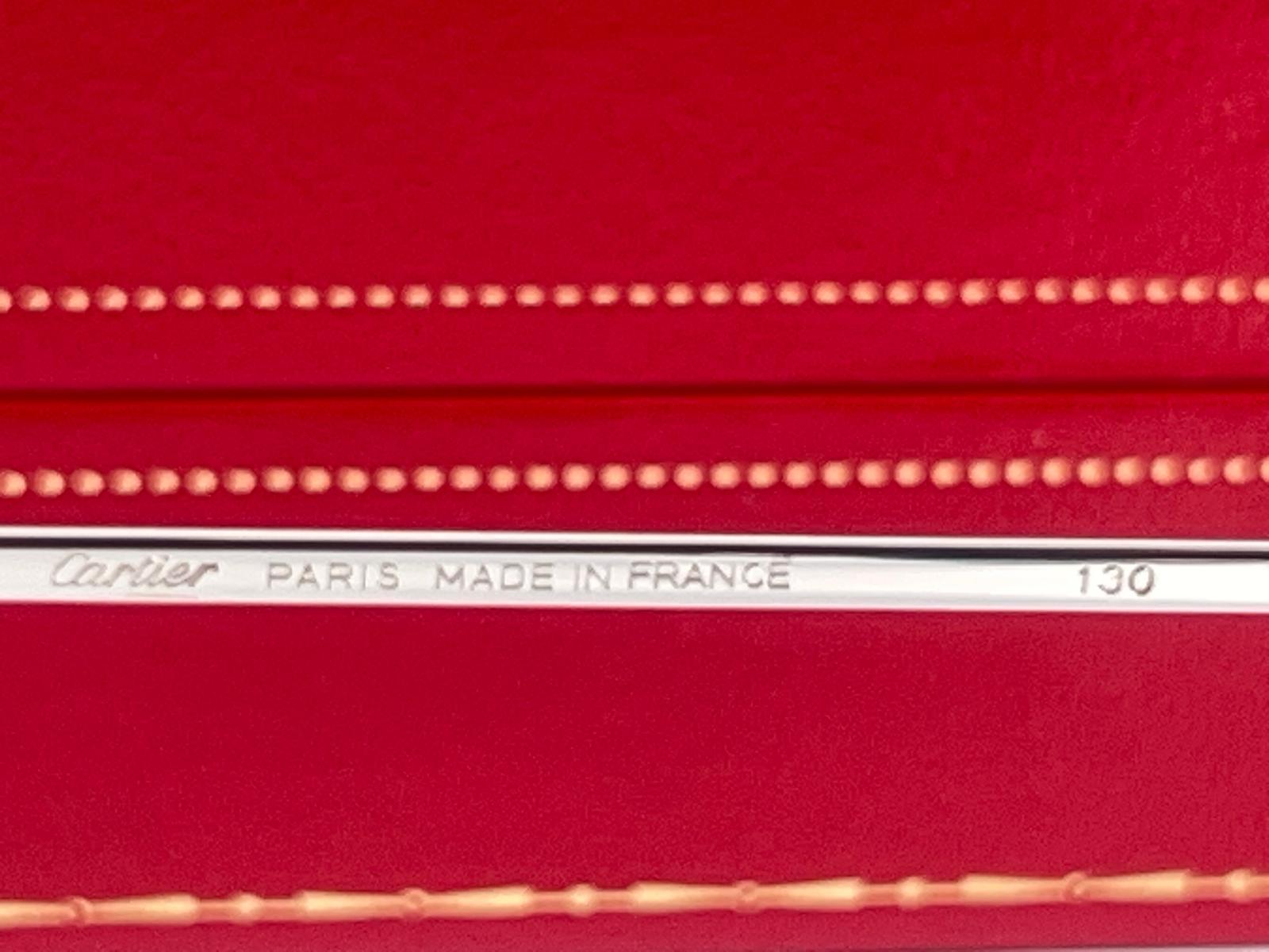 Gafas de sol Cartier Vintage Romance Vendome 56mm Platino Francia en venta 2