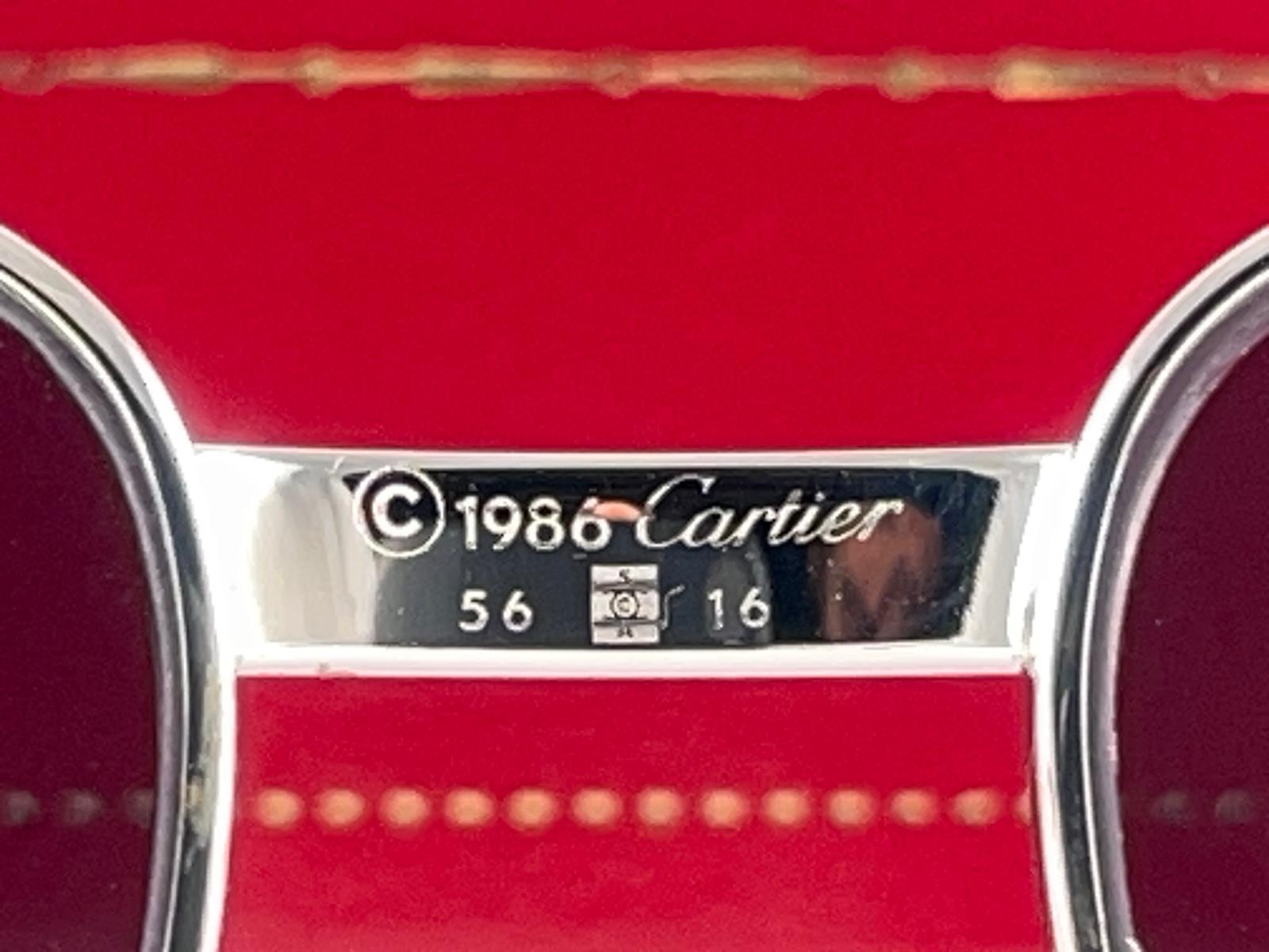 Gafas de sol Cartier Vintage Romance Vendome 56mm Platino Francia en venta 3