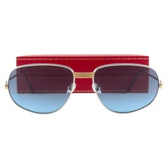 Cartier Retro Romance Vendome 56mm Platinum France Sunglasses