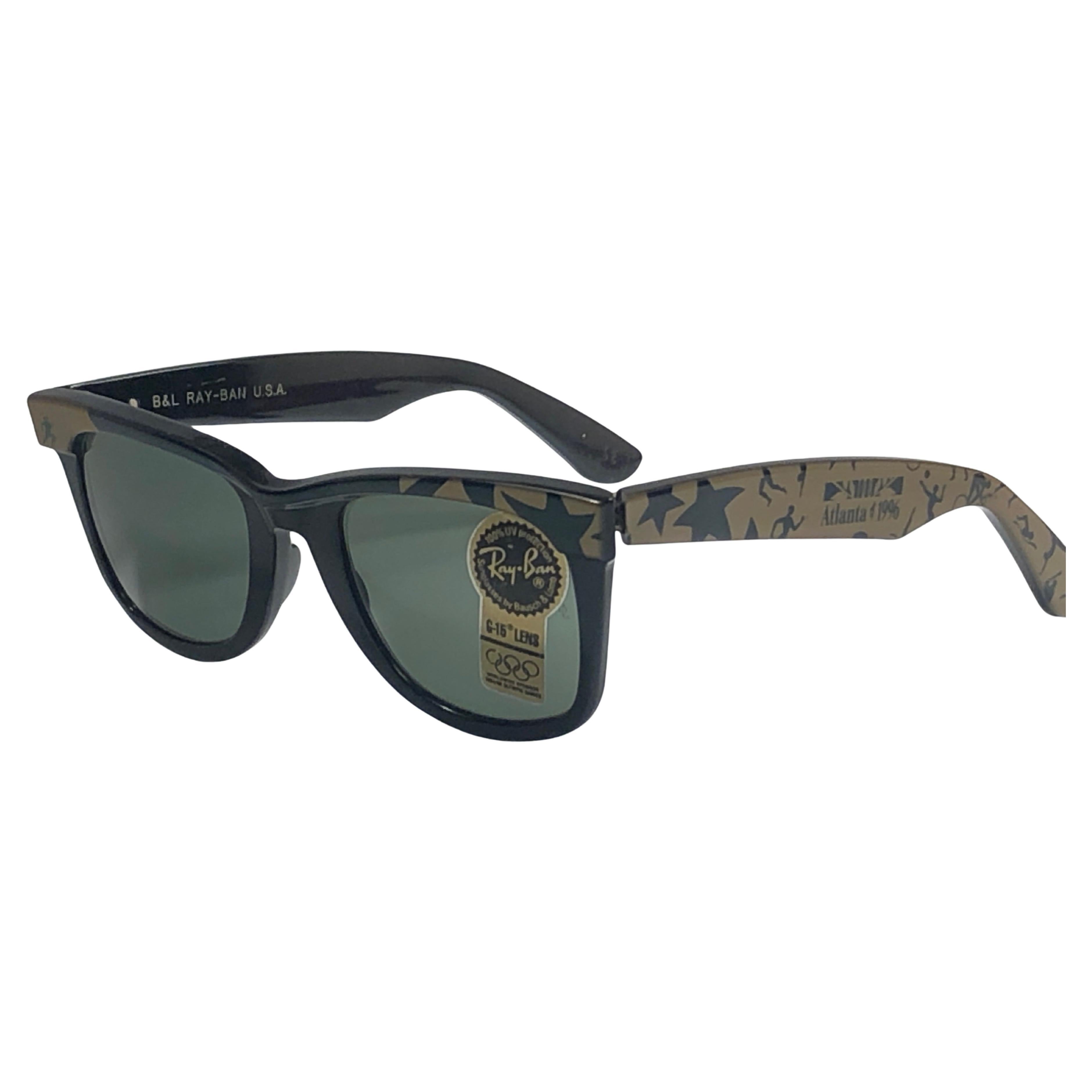 Nuevas gafas de sol Ray Ban The Wayfarer Olimpiadas Atlanta 1996 B&L USA 80's