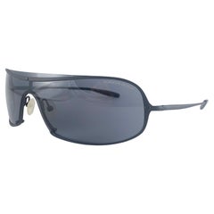 New Vintage Porsche P3015 Shield Frame Blue 1990 Sunglasses Made in Ireland